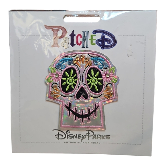 Disney Other - Coco Sugar Skull Patch Disney Parks Embroidered Irridescent Patched